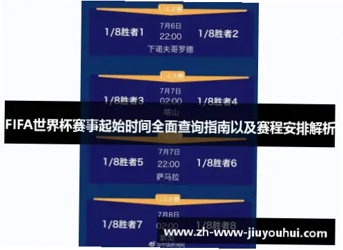 世界杯赛程安排查询指南